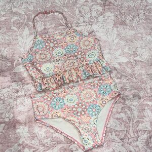Tommy Bahama Kids Floral Bikini - Pink and Blue